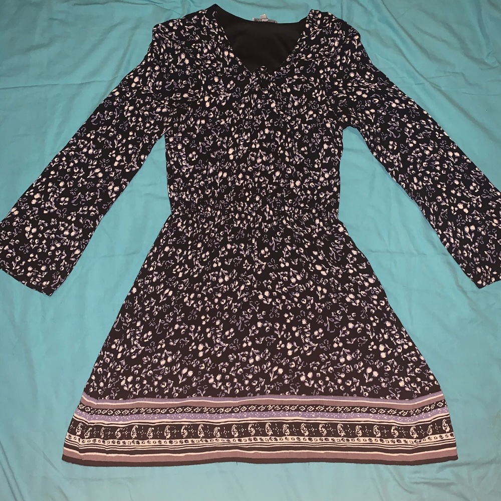 Fun floral long sleeve dress